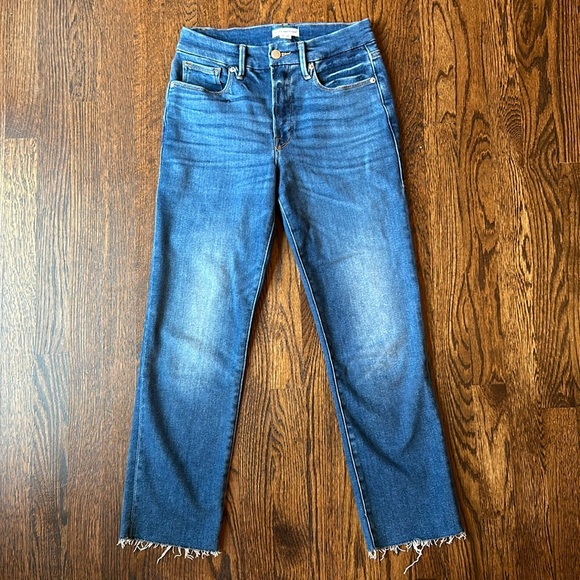 Good American Denim - Good American Crop Raw Hem Jeans Size 6/28
